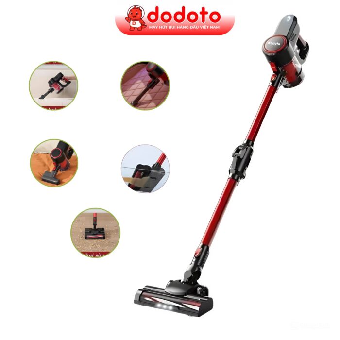 Máy hút bụi cầm tay không dây dodoto P8 cao cấp không dây đa năng hút bụi sàn và lau nhà bảo hành 24 tháng
